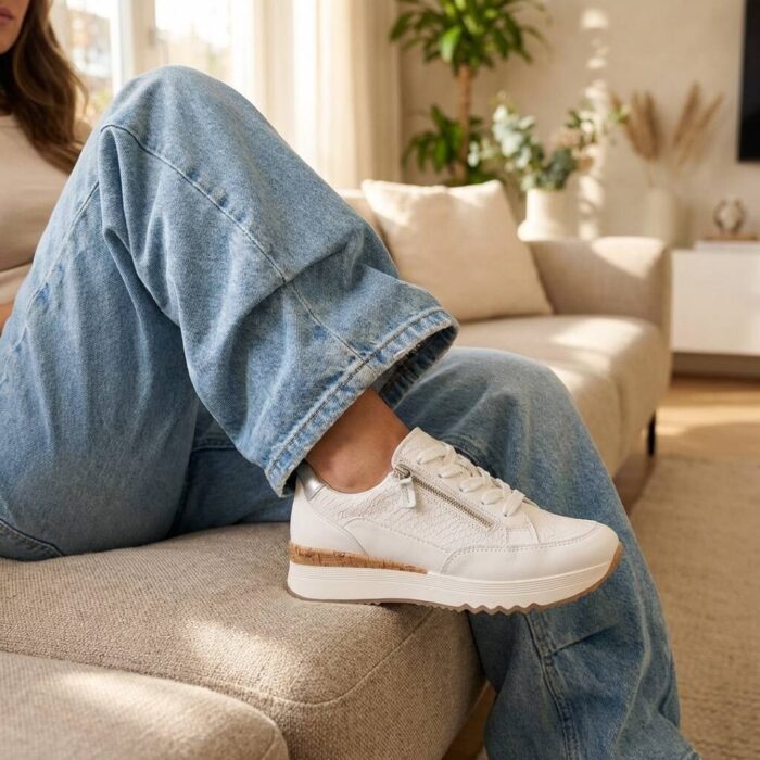 Feyn Sneakers wit Leer K-Leest