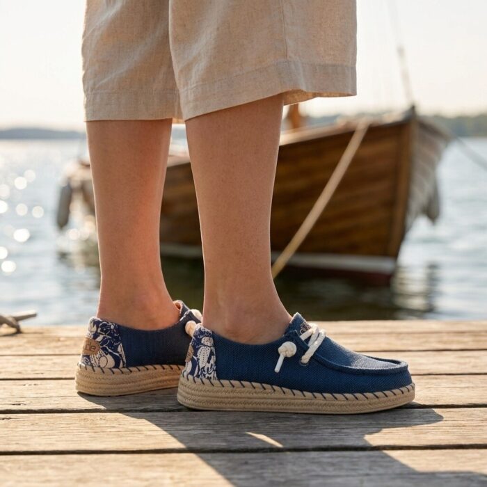 Hey Dude HEYDUDE Hey Dude Wendy Instappers blauw Textiel