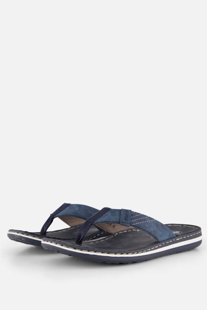 Rieker Morelia Slippers blauw Imitatieleer