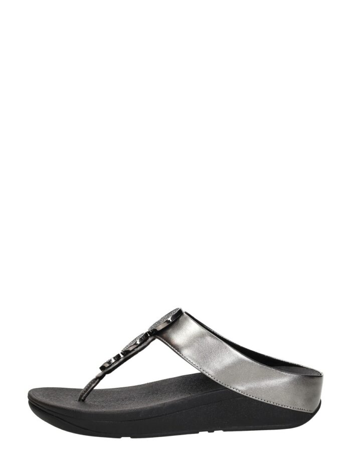 FitFlop Halo Bead Circle Metallic Toe-post – Zwart