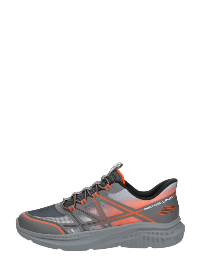 Skechers Slip-ins: Microspec Velocity Grid-shift – Donkergrijs