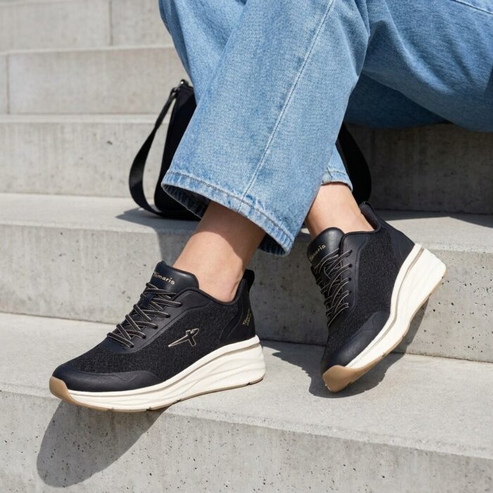 tamaris Light Weight Sneaker zwart Textiel