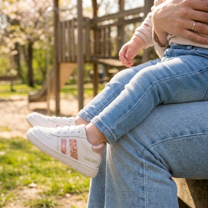 Shoesme Leren Lopen Sneakers wit Leer