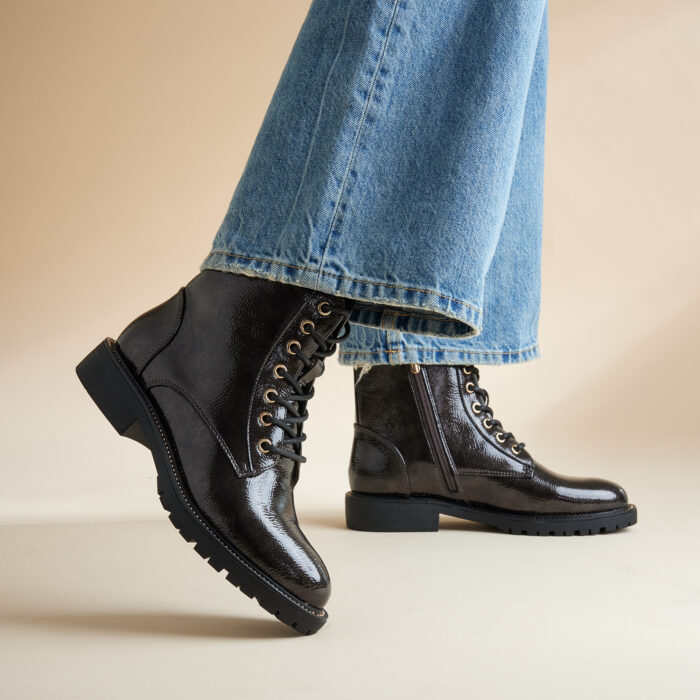 Cellini Veterboots zilver Lak Synthetisch