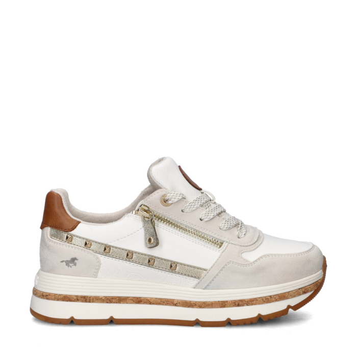 mustang lage sneakers – Wit