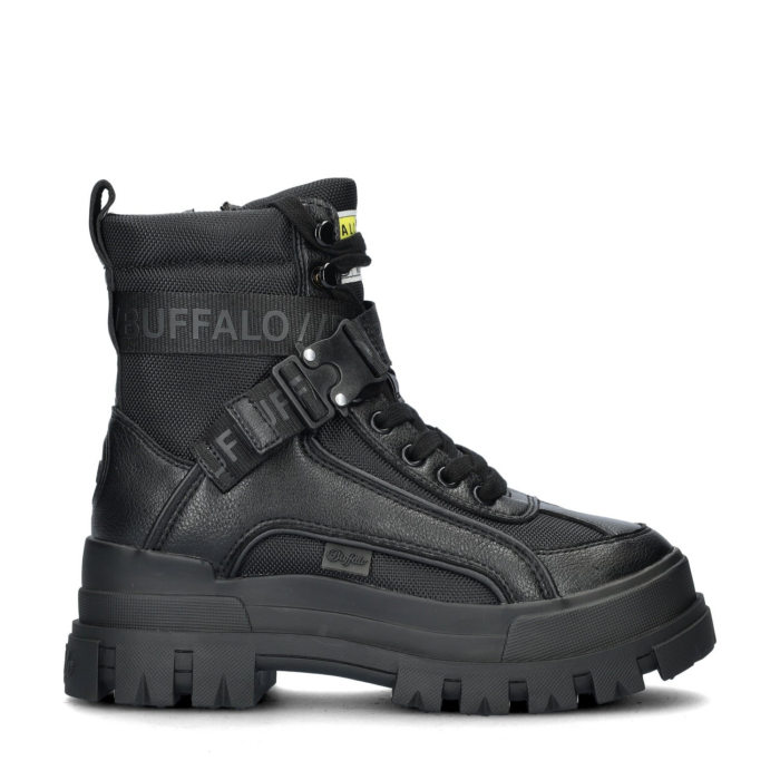 Buffalo Aspha Com 1 veterboots – Zwart