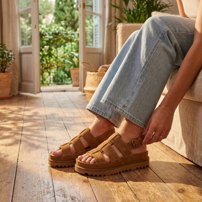 Warmbat Wenlock Sandalen cognac Suède