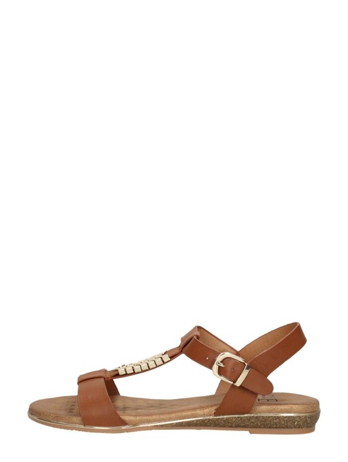 Sub55 Sandalen Plat – Cognac
