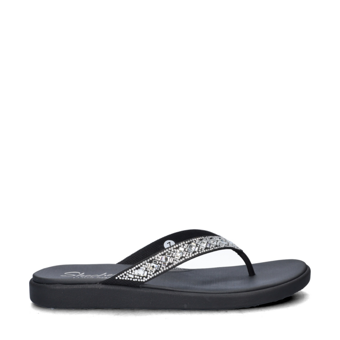 Skechers Meditation Luxe Everyday Glow slippers – Zwart