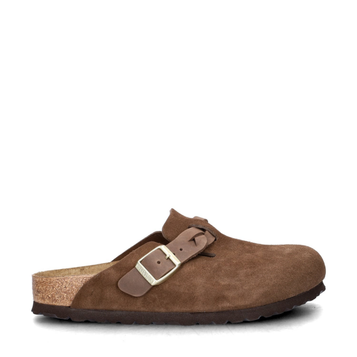 Birkenstock Boston Braided instapschoenen – Bruin