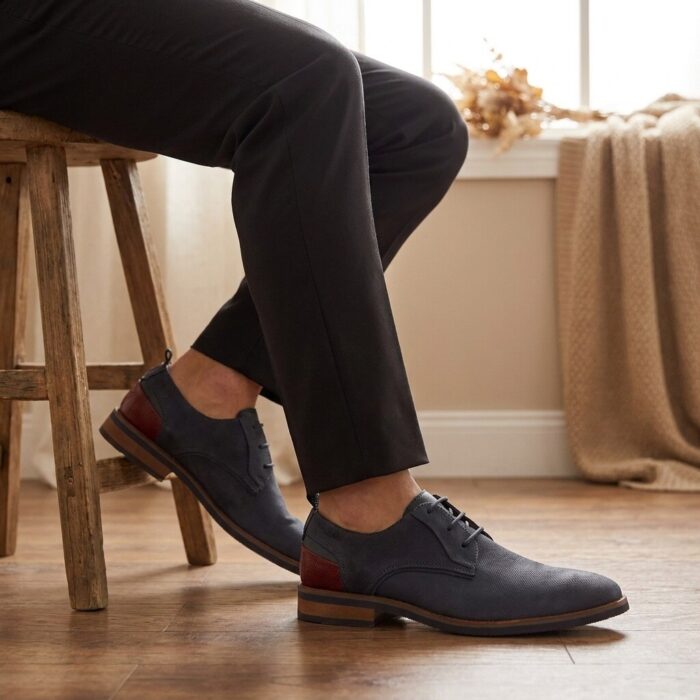 Van Lier Van Lier Amalfi Veterschoenen blauw Nubuck