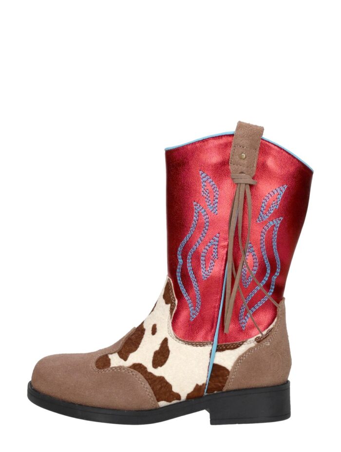 Shoesme Cowboylaarzen rood Leer