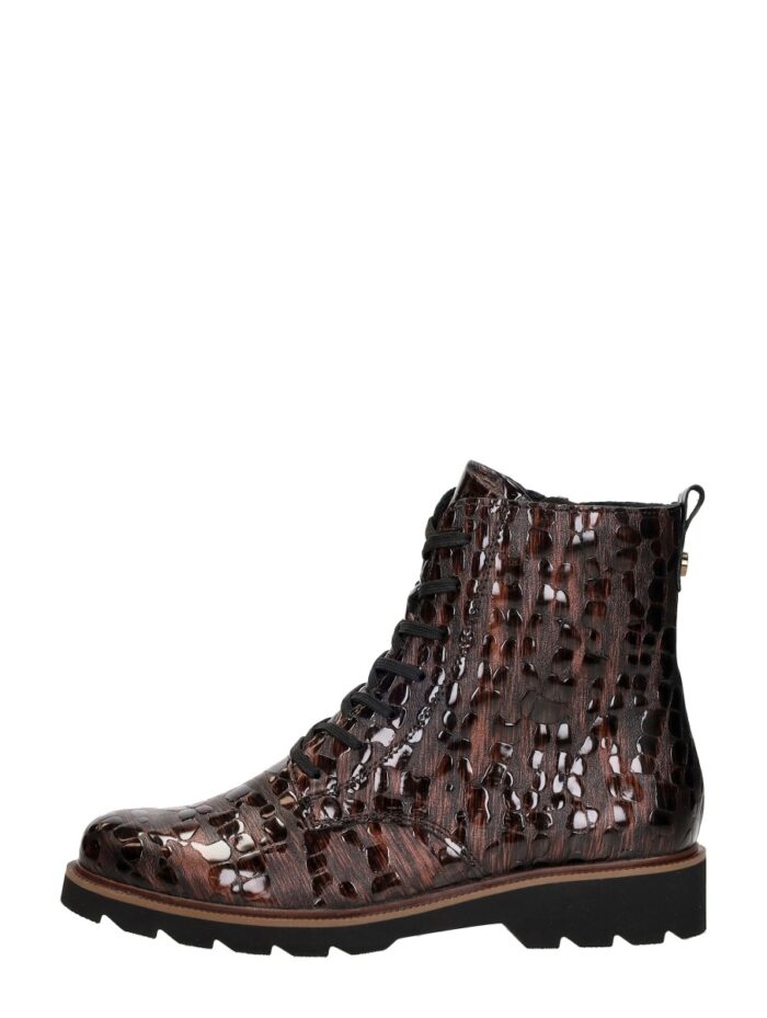 Remonte Veterschoenen Hoog Bruin Lak – Bruin croco lak