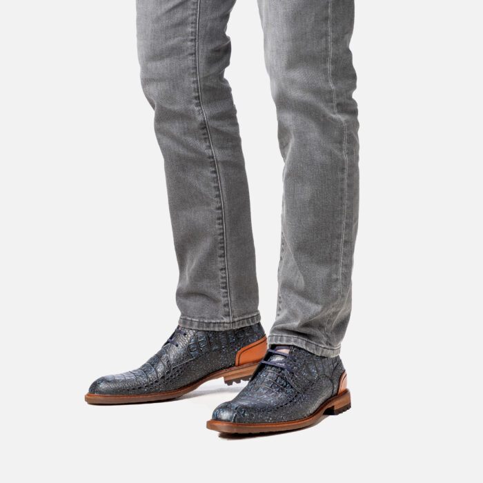 Floris van Bommel Floris van Bommel 41.01 Crepi Veterschoenen blauw