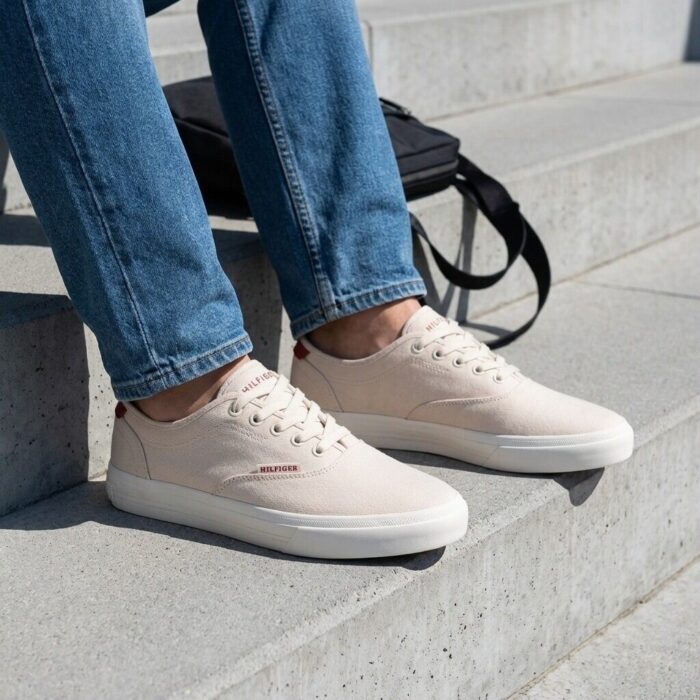 Tommy Hilfiger Tommy Hilfiger Vulc Cup CVS Sneakers beige Textiel