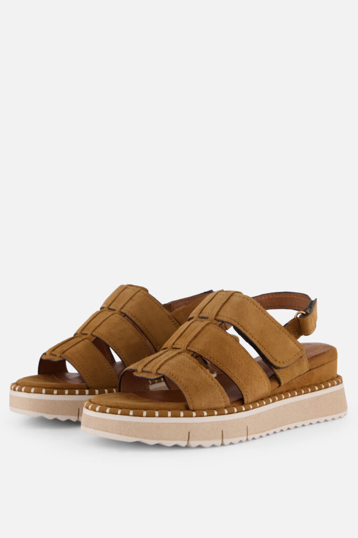 tamaris Sandalen cognac Suède