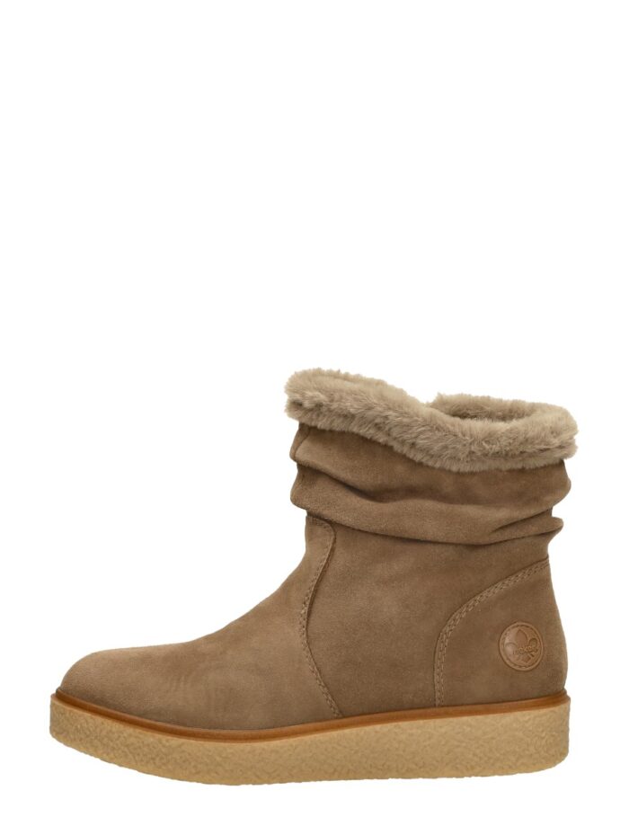 Rieker Enkellaarsjes Plat – Taupe