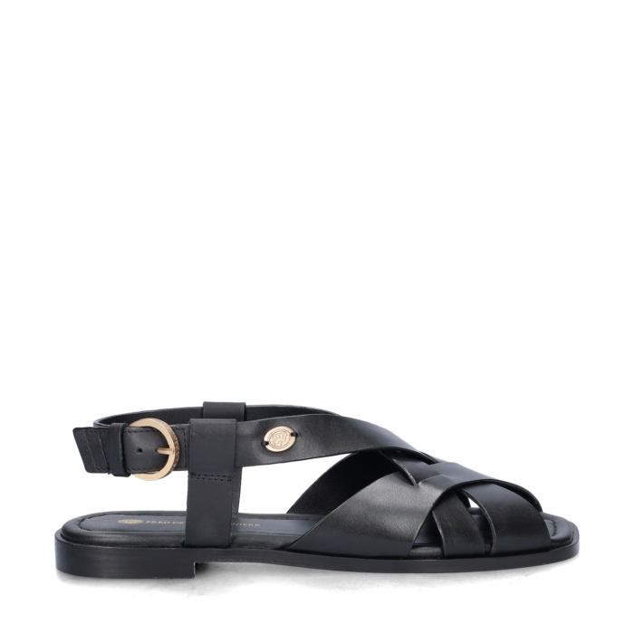 Fred de la Bretoniere Gitel Cross sandalen – Zwart