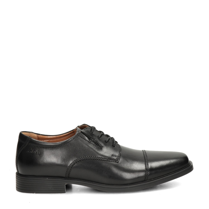 Clarks Tilden Cap lage nette schoenen – Zwart