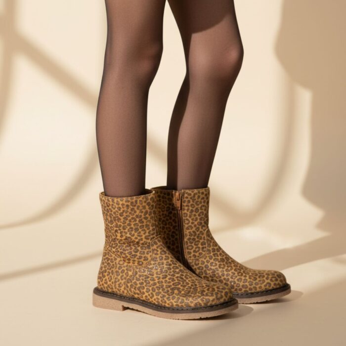 Muyters Leopard Enkellaarsjes bruin Suede