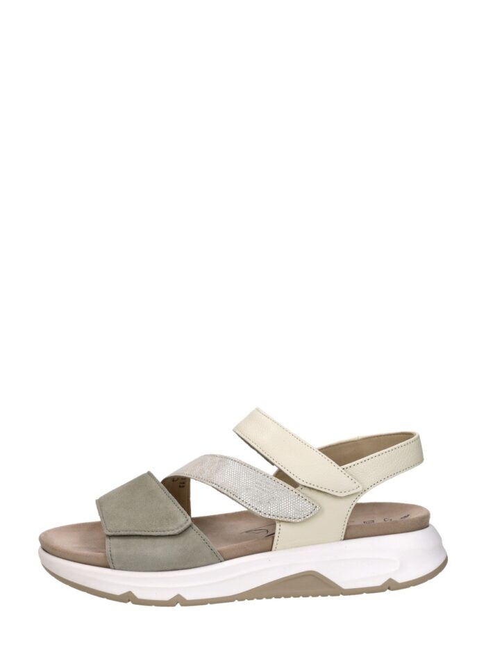 Gabor Rollingsoft Sandalen groen Leer – Zilver