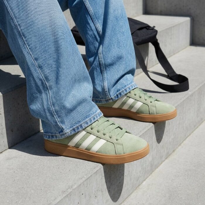 Adidas Grand Court Base 00 Sneakers groen Leer