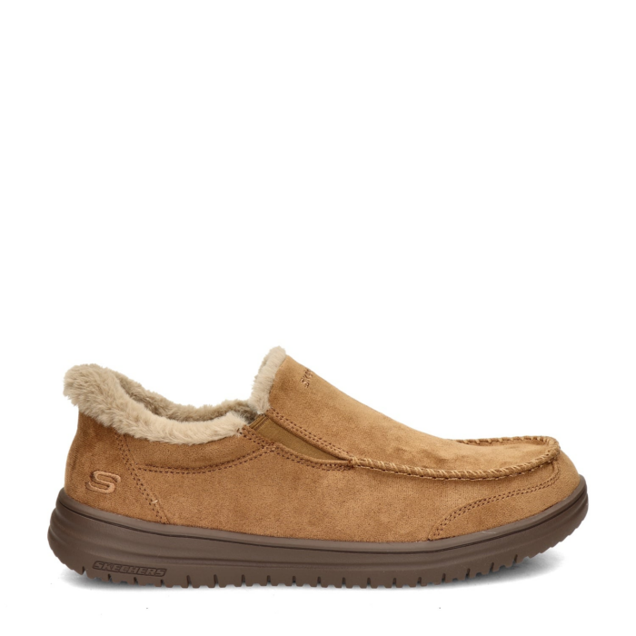 Skechers Hands Free Slip-ins Relaxed Fit Murette Scofield pantoffels – Cognac