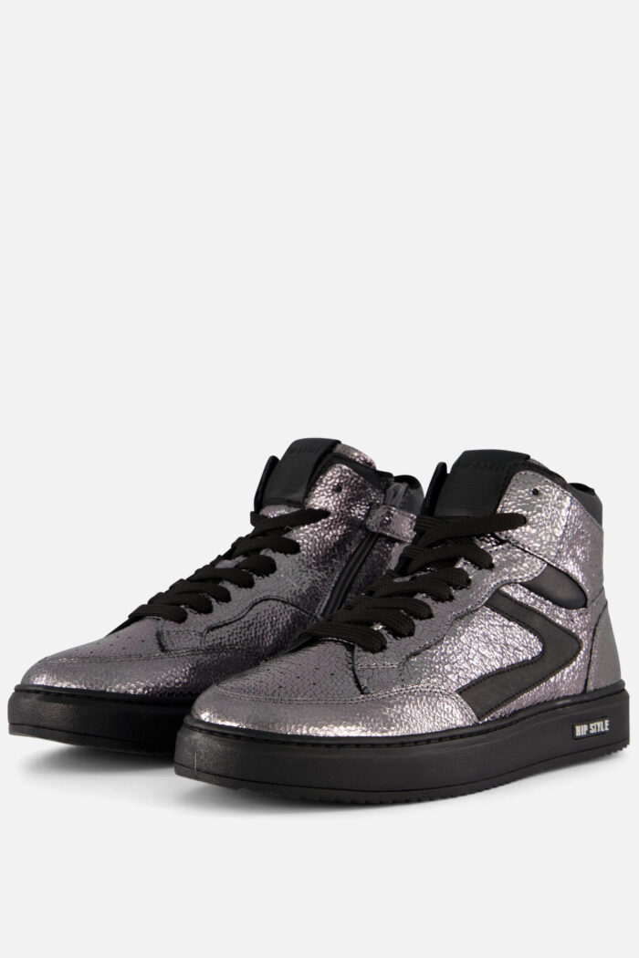 Hip Metallic Sneakers zilver Leer