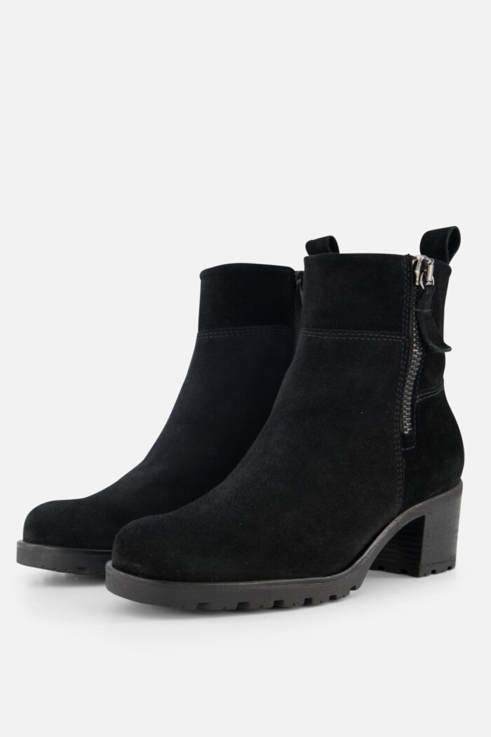 Gabor Enkellaarsjes zwart Suede