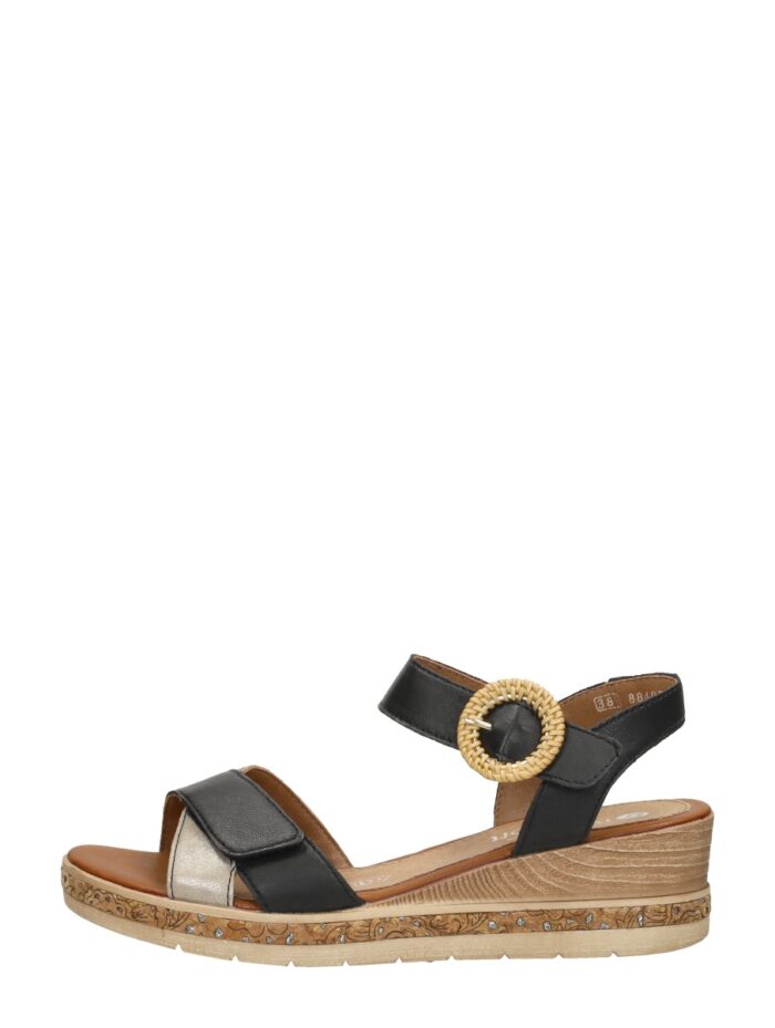 Remonte Sandalen Plat – Zwart