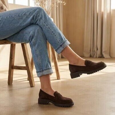 Tamaris Instappers bruin Suede