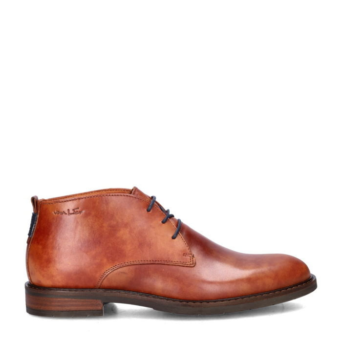 Van Lier Dino hoge nette schoenen – Cognac