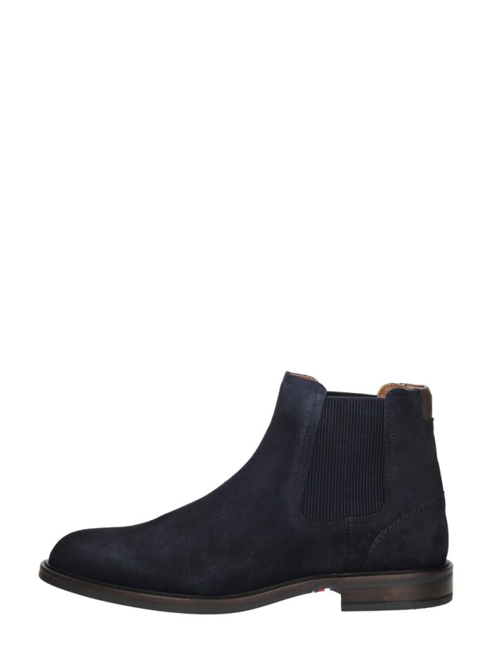 Tommy Hilfiger Corporate Dressy Suede Chelsea – Blauw