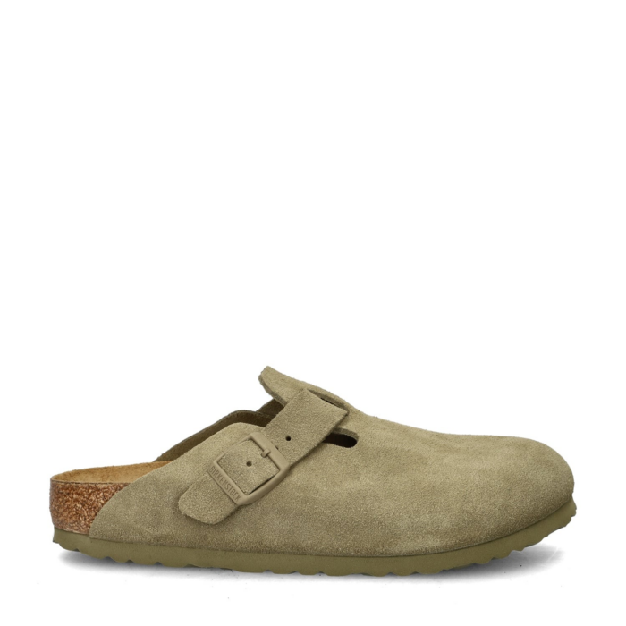 Birkenstock Boston Suede clog instapschoenen – Groen