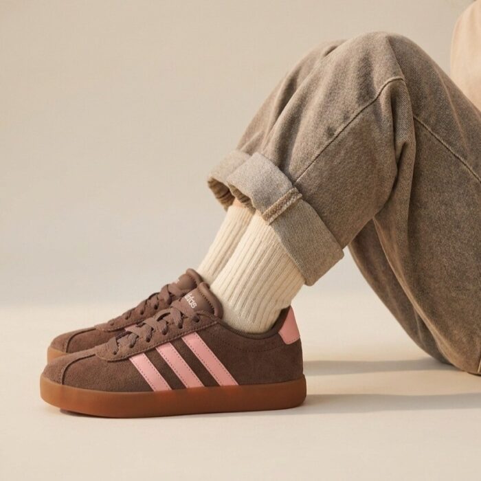 Adidas VL Court 3.0 Sneakers bruin Suède