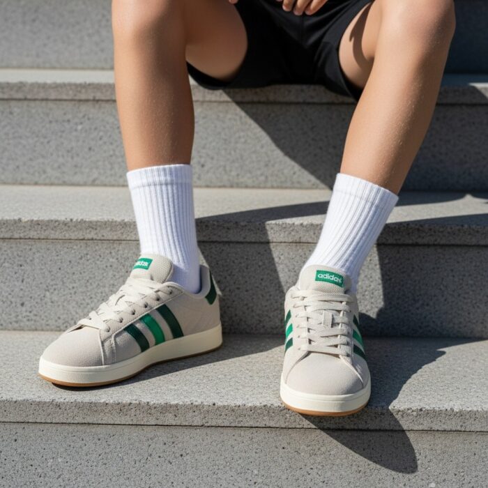 Adidas Grand Court 00 Sneakers beige Suede