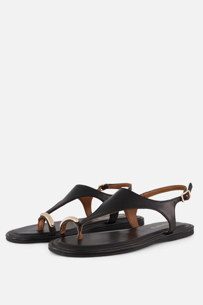 tamaris Sandalen zwart Leer