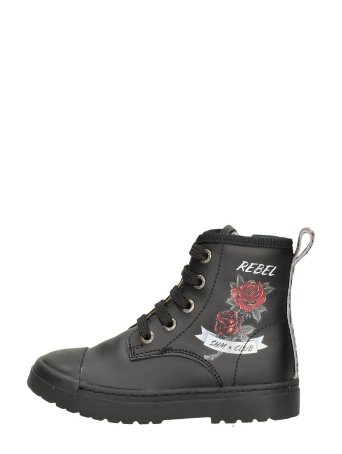 Shoesme Veterschoen Hoog – Zwart