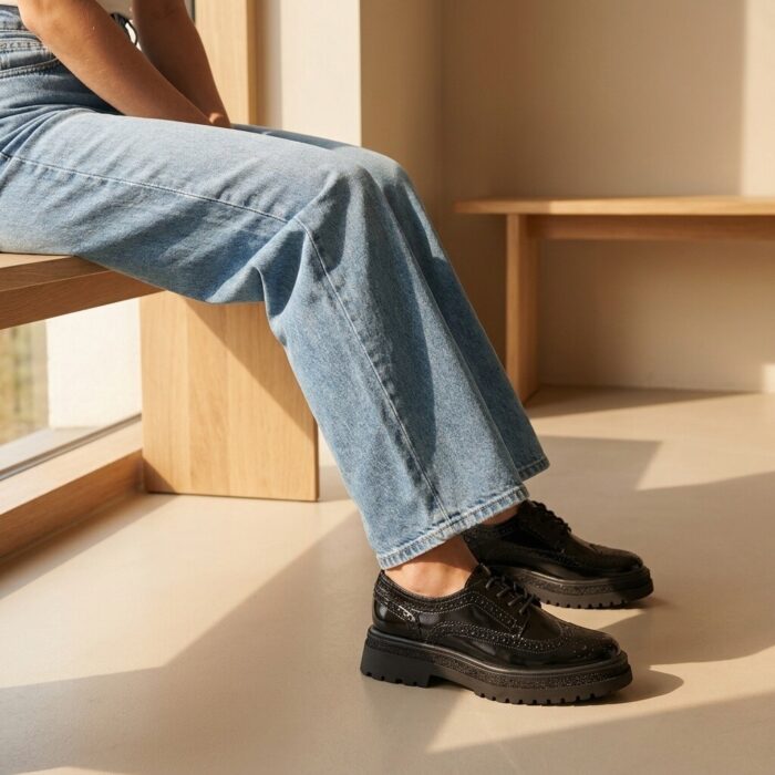 Tamaris Veterschoenen zwart Synthetisch