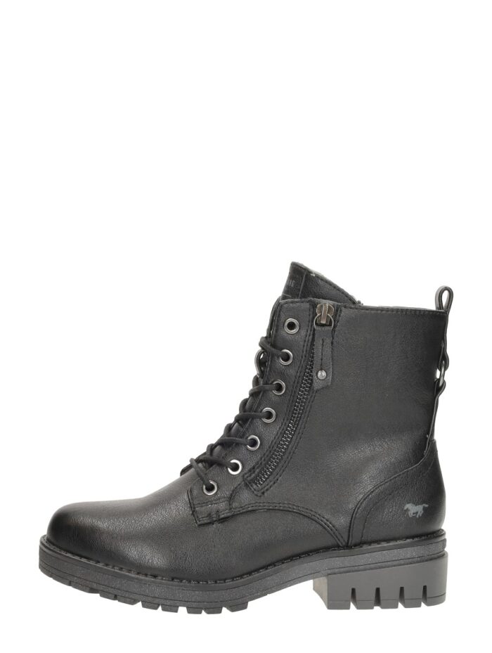 mustang Veterschoenen Hoog – Zwart
