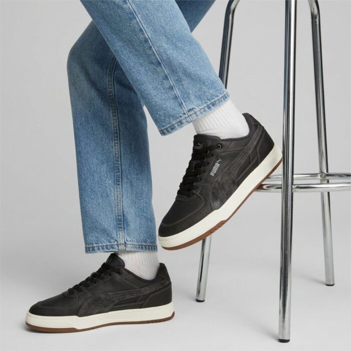 Puma Caven III Crafted Leather Sneakers zwart Leer
