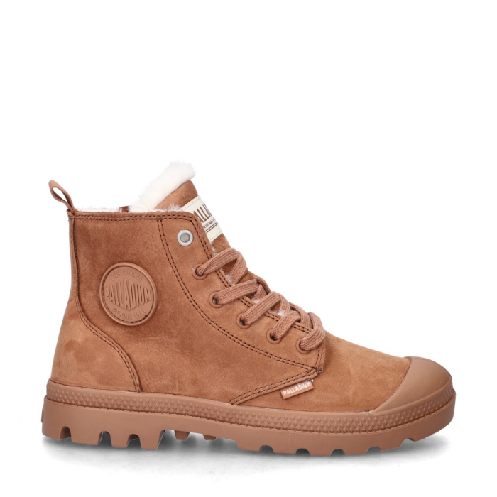 Palladium Pampa Hi Zip WL gevoerde boots – Cognac