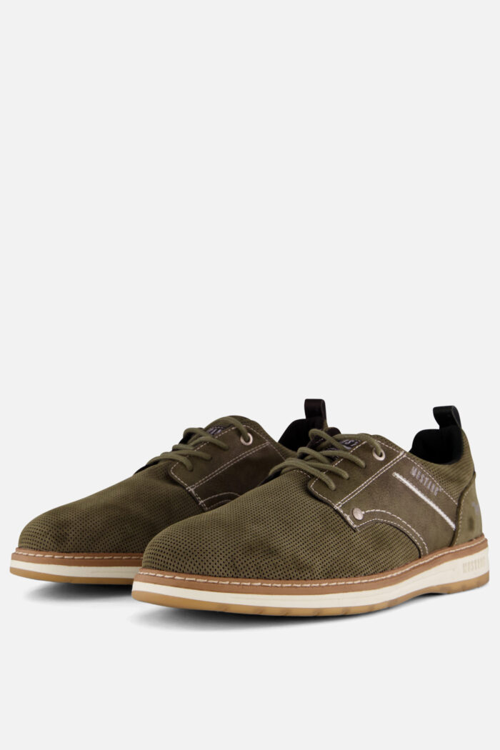 mustang Sneakers groen Synthetisch