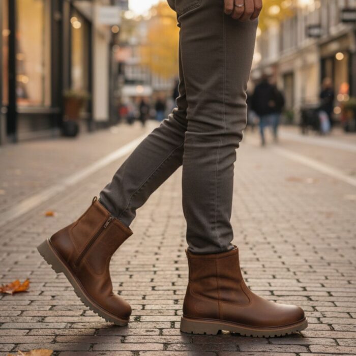 Outfielder Boots cognac Leer