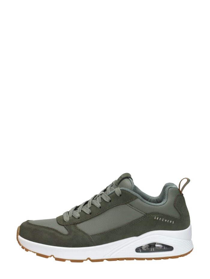 Skechers Uno Stacre Sneakers groen Leer