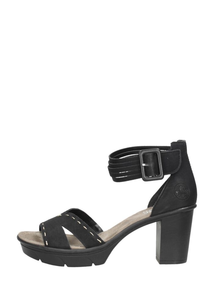 Rieker Sandalen Hak – Zwart