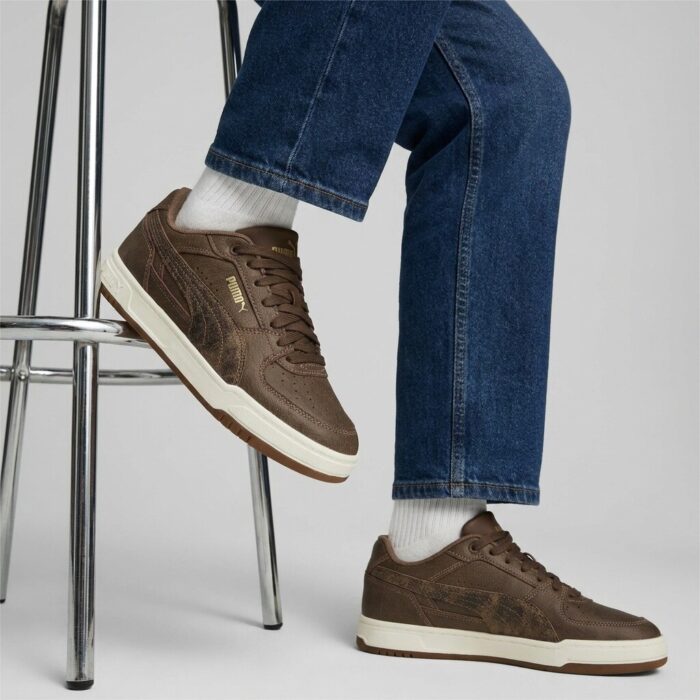 Puma Caven III Crafted Leather Sneakers bruin