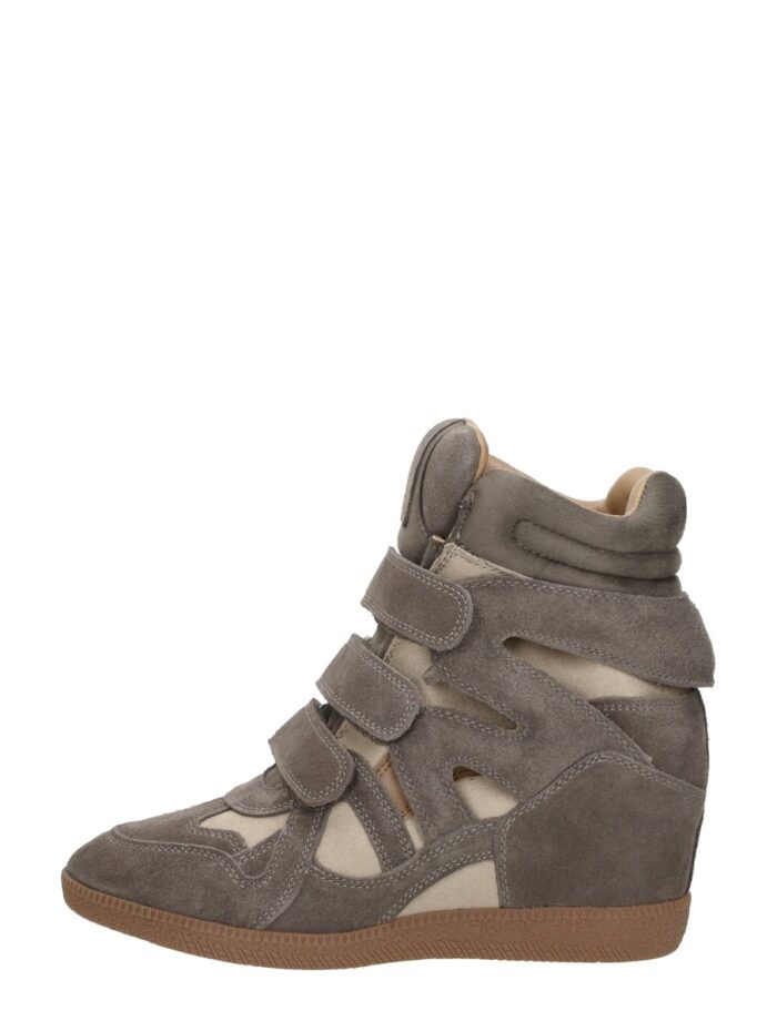 Steve Madden suède sneakers met sleehak taupe
