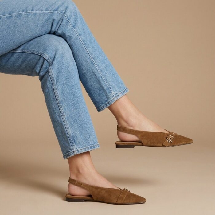 Linea Zeta Linea Zeta Slingbacks bruin Suede