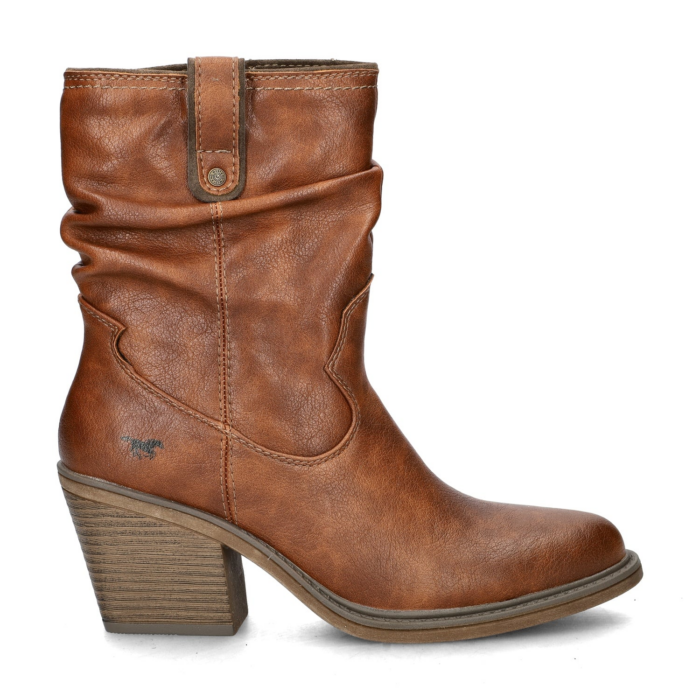 mustang rits- & gesloten boots – Cognac